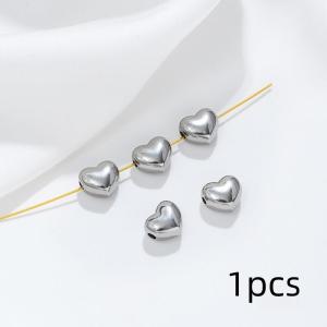 Double-sided Through-hole Heart Spacer Pendant For DIY Bracelet Jewelry