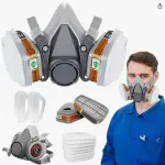 Halbe Gesicht Maske Atemgerät Staubmaske Für Holzbearbeitung Malerei Schweißen