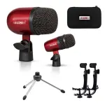 5 Core Conga Mic Snare Tom Set Professional XLR Cardioid Condenser Instrument Microphone Kit