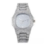 Men's Steel Strap Hip-hop Roman Quartz Watch