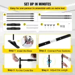 10x8 Ft Adjustable Background Bracket With Handbag - Sturdy For Party, Wedding, Photo Booth, Trade Show, Perfect For Backdrop Setup