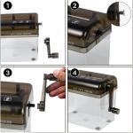 Portable A6 A4 Paper Hand Shredder Manual Straight Cut Home Office