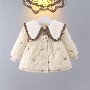 New Stylish Cotton-padded Coat For Baby Girls Childrens Quilted Winter Wear