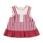 Plaid Knit Patchwork Artistic Top Set