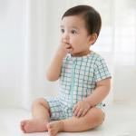 Mint Baby Romper With Zipper Summer Clothes For Boys And Girls