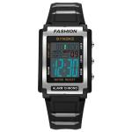 Men's Retro Rectangular Sports Waterproof Luminous Electronic Watch