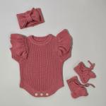 Instagram-style Baby Knitted Romper Autumnwinter Pure Cotton Warm Onesie