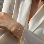S925 Silver 1ct Princess Cut Moissanite Bracelet, 16&5cm Adjustable, D VVS1 GRA