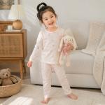 SpringAutumn Boneless Boys And Girls Autumn Top And Pants Set 7A Antibacterial Underwear Set