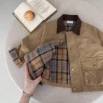 Spring Boys' And Girls' Korean-Style Trendy Plaid Patchwork Jacket
