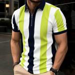 Mens Versatile Lapel-zipper Casual Top