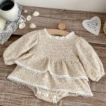Korean-style Childrens Long-sleeved Printed Onesie