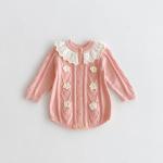 Lotus-leaf-neck Knitted Jumpsuit