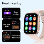 Bluetooth Calling Heart Rate Blood Oxygen Quick Reply Waterproof Sports Watch
