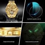 Luxury Golden Water-Resistant Mens Watch With Tourbillon
