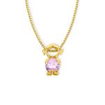 Diamond Studded Heart-shaped Necklace For Boys And Girls