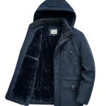 Warm Cotton Coat Blue Men's Cotton-quilted