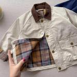 Spring Boys' And Girls' Korean-Style Trendy Plaid Patchwork Jacket