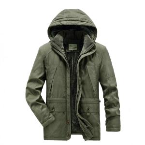 Warm Cotton Coat Blue Men's Cotton-quilted