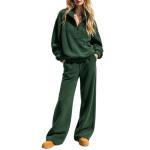 Women's Fleece Two-Piece Set With Pants Casual Home And Sports Outfit