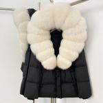 Cross-border Fox-fur Collar Mid-length Down Jacket, New Winter Style, Waist-cinching And Slimming, High-end Korean-style Fur Coat For Women