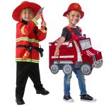 Halloween Children's Firefighter Costume Fire Truck Performance Outfit