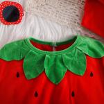 Babys Fallwinter Strawberry-themed Romper And Hat Two-piece Set