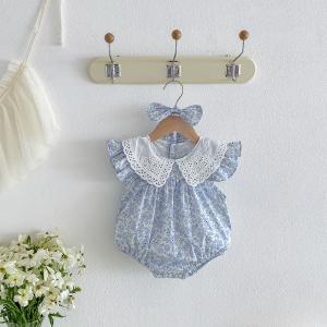 Summer Lightweight Baby Romper Summer Floral Fragments