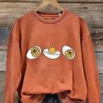 Women's Crew-Neck Sweatshirt With Animal Print