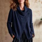 Women's Solid-Color Long-Sleeve Knit Top For Autumn And Winter