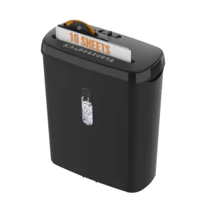 10-Sheet Strip Cut Paper Shredder, P-2 Security Level With 3.17-Gallon Basket, CD & Credit Card Shredder - Durable & Fast - Jam Proof System -ETL Certified Home Office Shredders - FBAShipping
