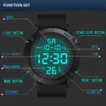 Waterproof Digital Sports Watch Military Tactical LED Backlight Wristwatch Men