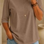 Women's Casual Round Neck Half Sleeve T-shirt