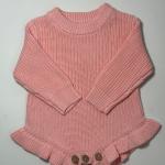 Pure Cotton Embroidery Newborn Long-sleeved Jumpsuit