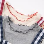 Plaid Knit Patchwork Artistic Top Set