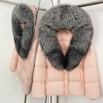 Cross-border Fox-fur Collar Mid-length Down Jacket, New Winter Style, Waist-cinching And Slimming, High-end Korean-style Fur Coat For Women