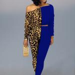 Sexy Leopard Print Off-the-shoulder Suit For Women
