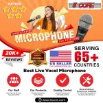 5 CORE Microphone Dynamic Vocal Handheld Mic Cardioid Unidirectional Microfono W On Off Switch + XLR Audio Cable For Singing Karaoke Public Speaking & Parties - PM 600