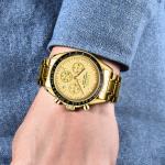 Mens Multifunctional Waterproof Calendar Luminous Quartz Watch