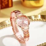 Womens Gold-Plated Steel-Strap Quartz Watch