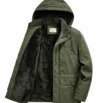 Warm Cotton Coat Blue Men's Cotton-quilted
