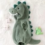 Multi-colored Fleece Romper In A Little Dinosaur Design