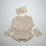 Pure Cotton Embroidery Newborn Long-sleeved Jumpsuit