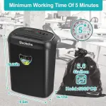 Paper Shredder, 14 Sheet Cross Cut, 6.6 Gallon Basket, P-4 Security Level, 3 Mode Design - Jam Proof Heavy Duty Shredder For Home And Office