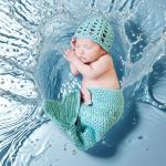 Cute Baby Photography Mermaid Costume Prop Set