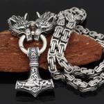 Stainless Steel Chain Retro Hammer Pendant For Men