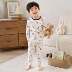 SpringAutumn Boneless Boys And Girls Autumn Top And Pants Set 7A Antibacterial Underwear Set