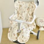 Babys Pure Cotton Thickened Stroller Pad Seat Cushion And Armrest Backrest