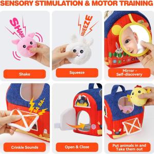 Animal Farm Little House Plush Toy For Infants And Toddlers