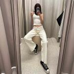 Women's American-style Straight-leg Low-rise Jeans